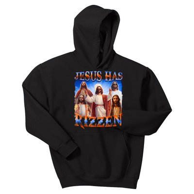 Jesus Has Rizzen Funny Christian Quote For Religion Lovers Kids Hoodie