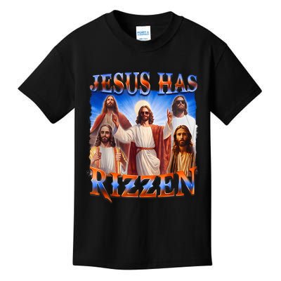 Jesus Has Rizzen Funny Christian Quote For Religion Lovers Kids T-Shirt