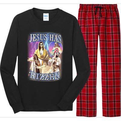 Jesus Has Rizzen Long Sleeve Pajama Set