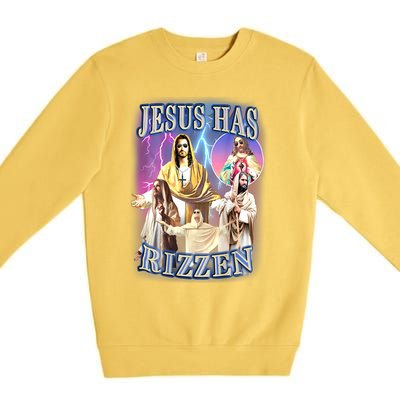 Jesus Has Rizzen Premium Crewneck Sweatshirt