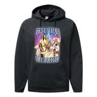 Jesus Has Rizzen Performance Fleece Hoodie