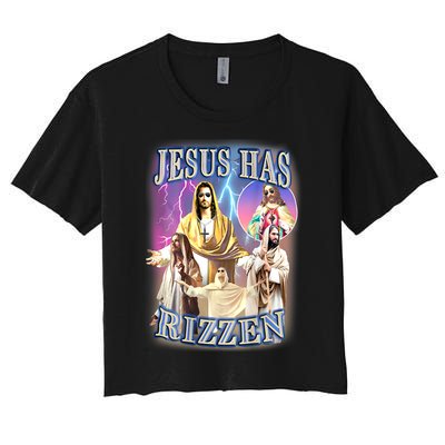 Jesus Has Rizzen Women's Crop Top Tee