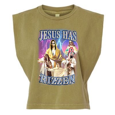 Jesus Has Rizzen Garment-Dyed Women's Muscle Tee