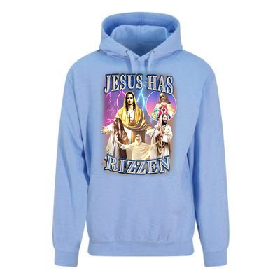 Jesus Has Rizzen Unisex Surf Hoodie