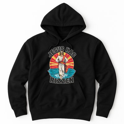 Jesus Has Rizzen Wear Design Funny Easter Sunday Hoodie