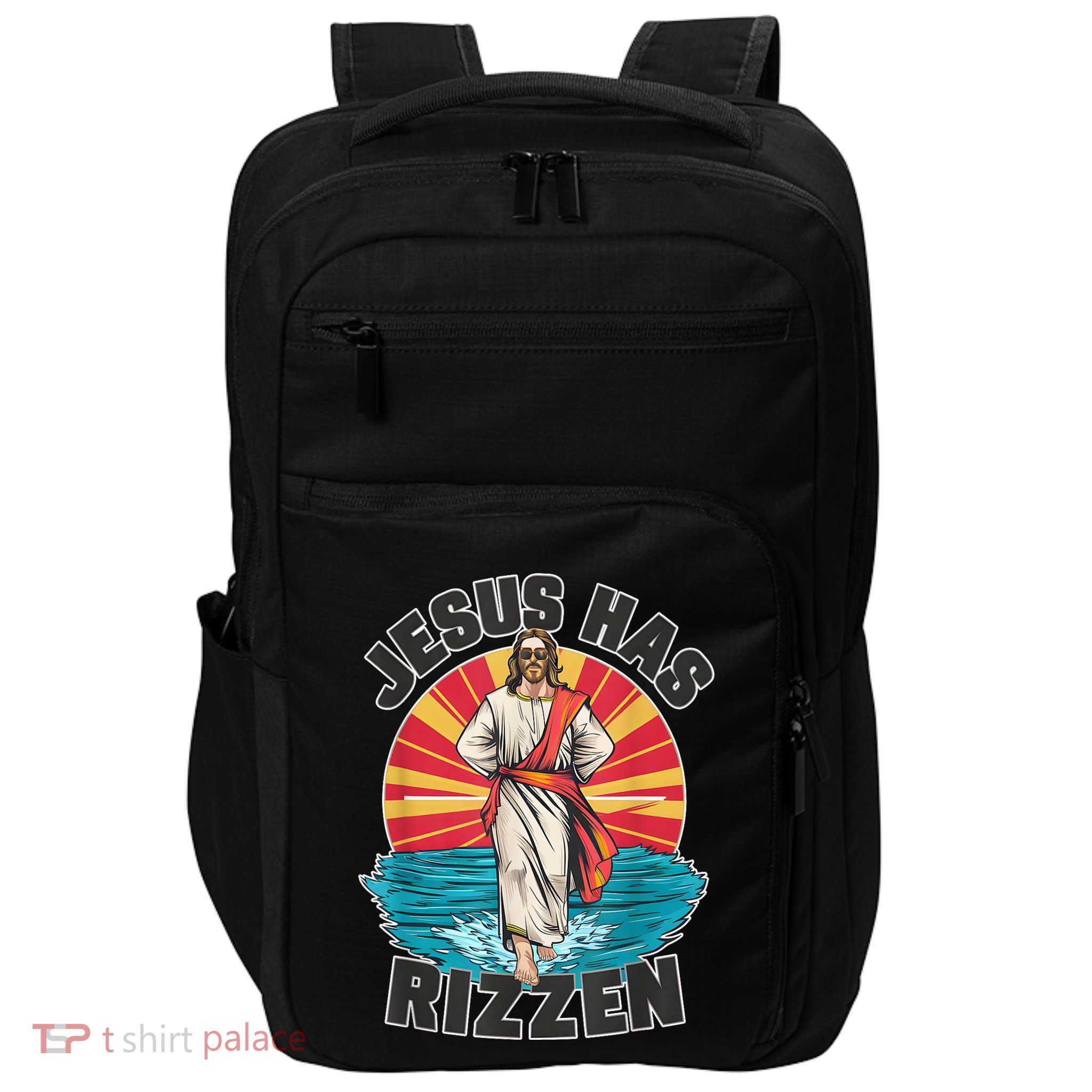 Jesus Has Rizzen Wear Design Funny Easter Sunday Impact Tech Backpack