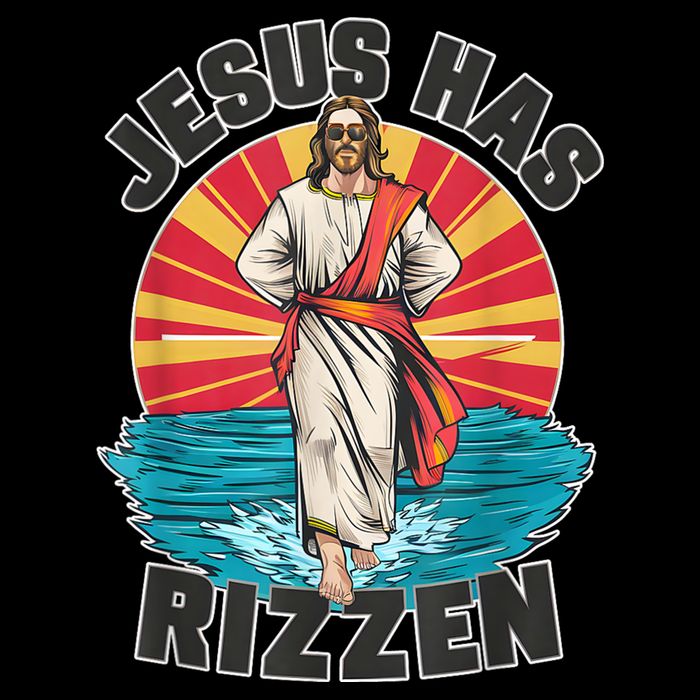 Jesus Has Rizzen Wear Design Funny Easter Sunday Sustainable Bucket Hat