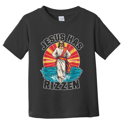 Jesus Has Rizzen Wear Design Funny Easter Sunday Toddler T-Shirt