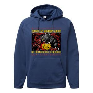 Japanese Horror Rat Retro Countless Horrors Await Performance Fleece Hoodie