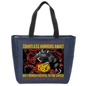 Japanese Horror Rat Retro Countless Horrors Await Zip Tote Bag