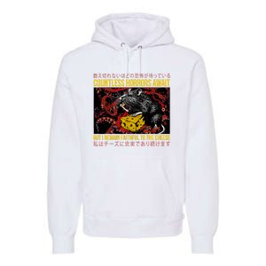 Japanese Horror Rat Retro Countless Horrors Await Premium Hoodie