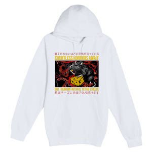 Japanese Horror Rat Retro Countless Horrors Await Premium Pullover Hoodie