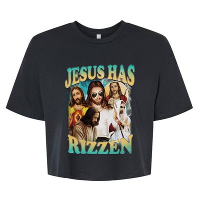 Jesus Has Rizzen Bella+Canvas Jersey Crop Tee