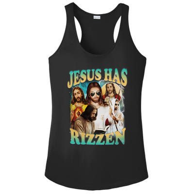 Jesus Has Rizzen Ladies PosiCharge Competitor Racerback Tank