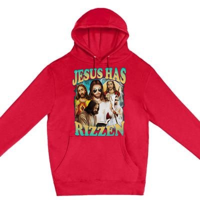 Jesus Has Rizzen Premium Pullover Hoodie