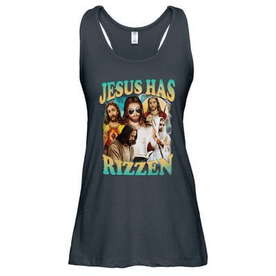 Jesus Has Rizzen Ladies Essential Flowy Tank