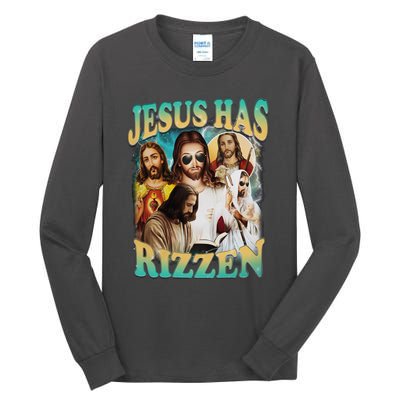 Jesus Has Rizzen Tall Long Sleeve T-Shirt