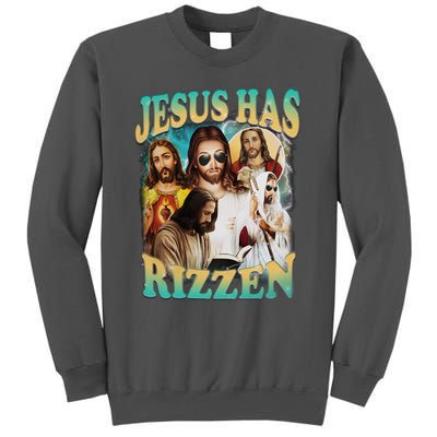 Jesus Has Rizzen Tall Sweatshirt