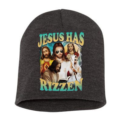 Jesus Has Rizzen Short Acrylic Beanie