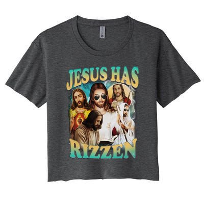 Jesus Has Rizzen Women's Crop Top Tee