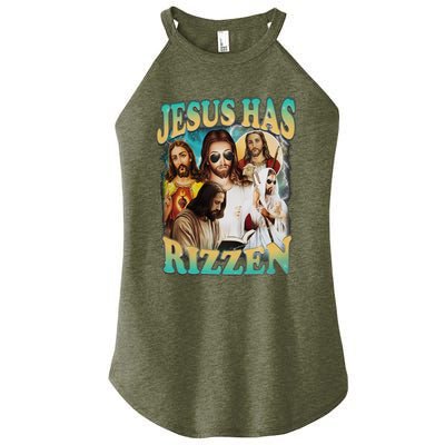 Jesus Has Rizzen Women’s Perfect Tri Rocker Tank