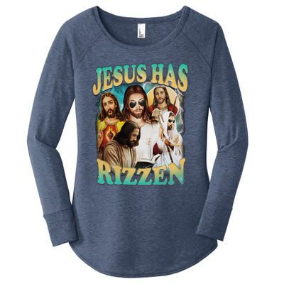 Jesus Has Rizzen Women's Perfect Tri Tunic Long Sleeve Shirt