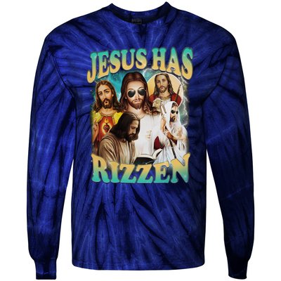 Jesus Has Rizzen Tie-Dye Long Sleeve Shirt