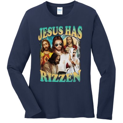 Jesus Has Rizzen Ladies Long Sleeve Shirt