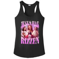 Jesus Has Rizzen Vintage Christian Jesus Playing Basketball Ladies PosiCharge Competitor Racerback Tank