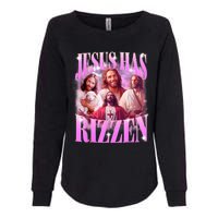 Jesus Has Rizzen Vintage Christian Jesus Playing Basketball Womens California Wash Sweatshirt