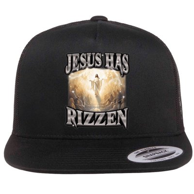 Jesus Has Rizzen Vintage Christian Design Jesus Flatbill Hat