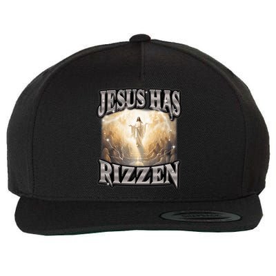 Jesus Has Rizzen Vintage Christian Design Jesus Wool Snapback Cap