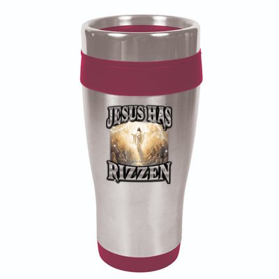 Jesus Has Rizzen Vintage Christian Design Jesus 16oz Travel Tumbler
