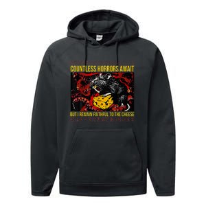 Japanese Horror Rat Retro Countless Horrors Await Performance Fleece Hoodie