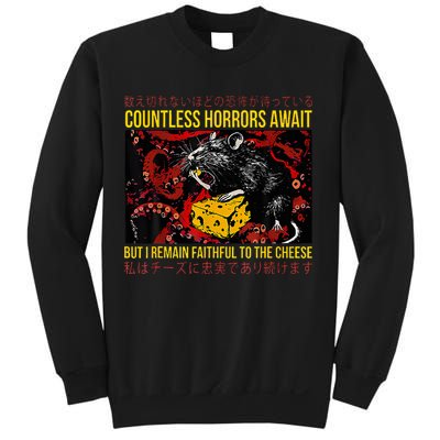 Japanese Horror Rat Retro Countless Horrors Await Sweatshirt
