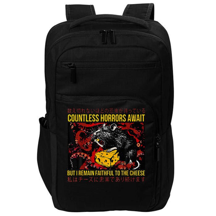 Japanese Horror Rat Retro Countless Horrors Await Impact Tech Backpack