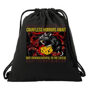 Japanese Horror Rat Retro Countless Horrors Await Drawstring Bag