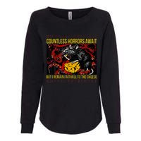 Japanese Horror Rat Retro Countless Horrors Await Womens California Wash Sweatshirt