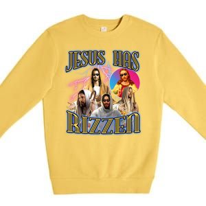 Jesus Has Rizzen Christian Faith Premium Crewneck Sweatshirt