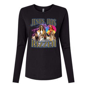 Jesus Has Rizzen Christian Faith Womens Cotton Relaxed Long Sleeve T-Shirt