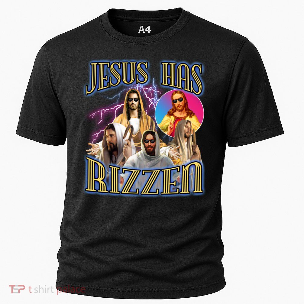 Jesus Has Rizzen Christian Faith Cooling Performance Crew T-Shirt