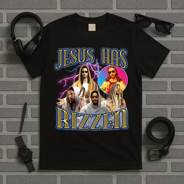 Jesus Has Rizzen Christian Faith T-Shirt