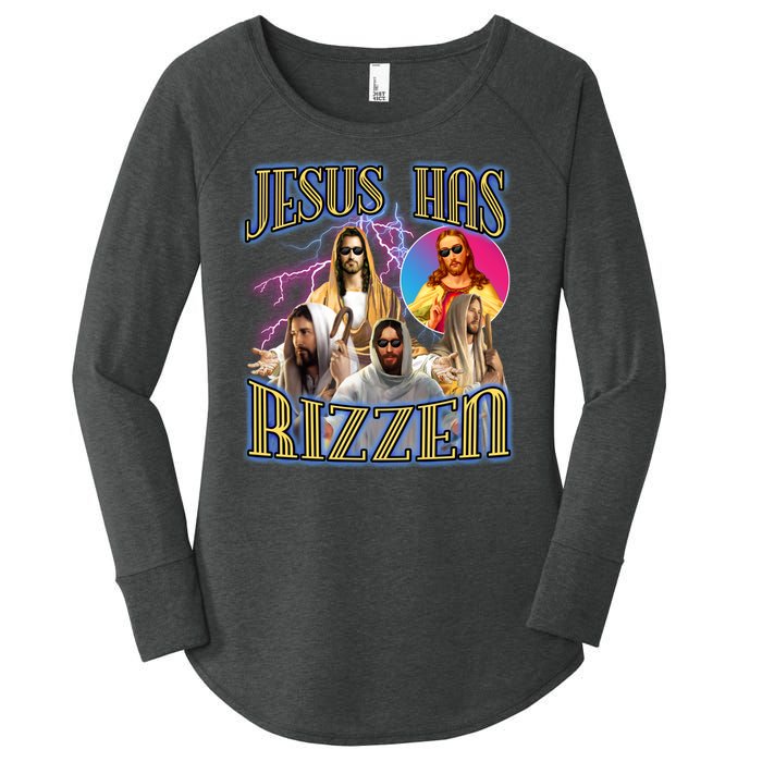 Jesus Has Rizzen Christian Faith Women's Perfect Tri Tunic Long Sleeve Shirt