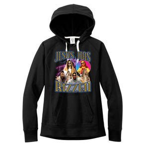 Jesus Has Rizzen Christian Faith Women's Fleece Hoodie