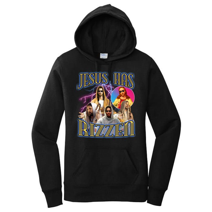 Jesus Has Rizzen Christian Faith Women's Pullover Hoodie