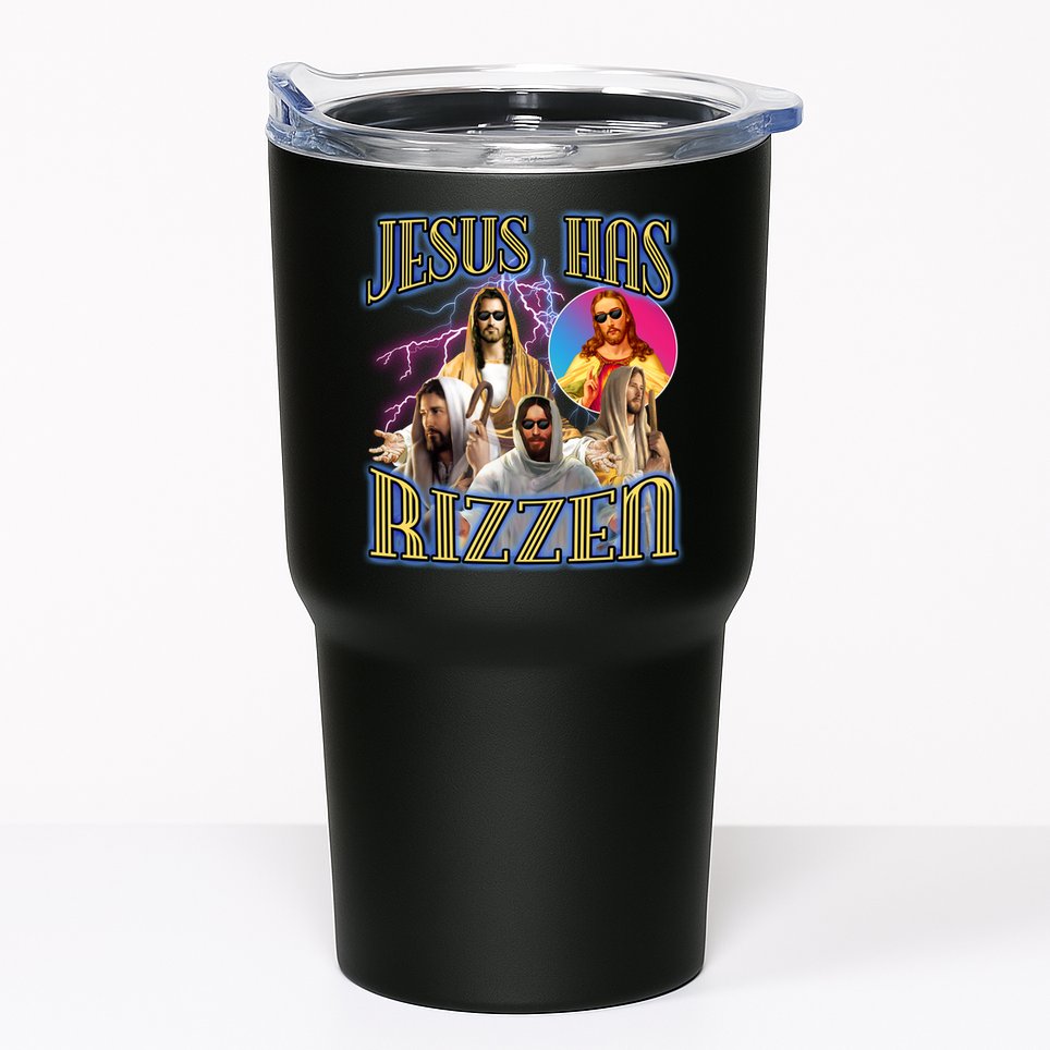 Jesus Has Rizzen Christian Faith Tumbler