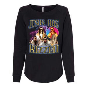 Jesus Has Rizzen Christian Faith Womens California Wash Sweatshirt