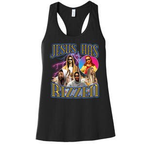 Jesus Has Rizzen Christian Faith Women's Racerback Tank