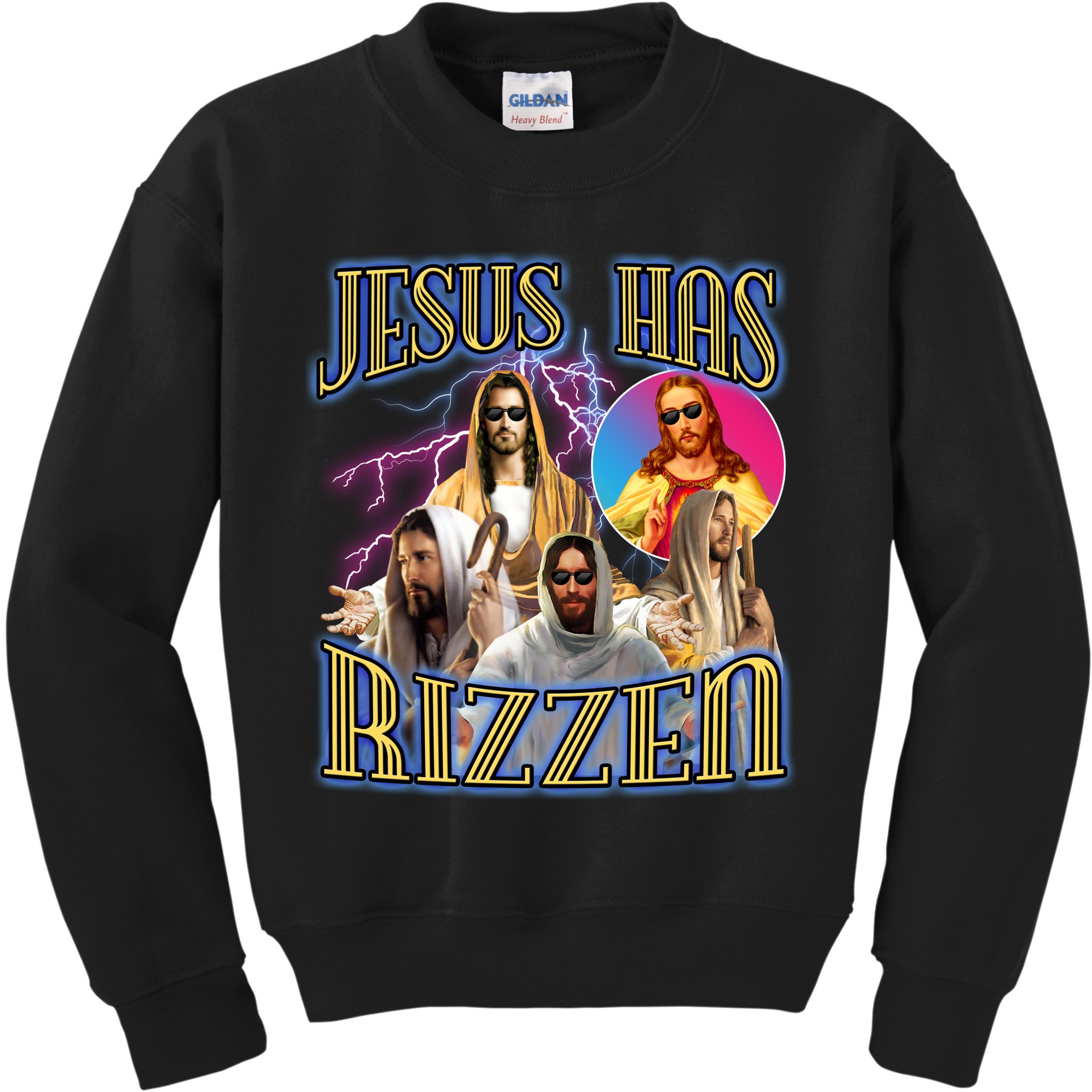 Jesus Has Rizzen Christian Faith Kids Sweatshirt