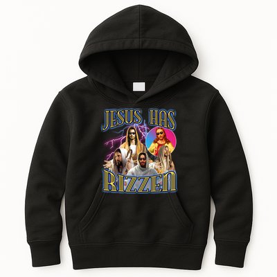 Jesus Has Rizzen Christian Faith Kids Hoodie